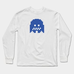 Pacman blue ghost Long Sleeve T-Shirt